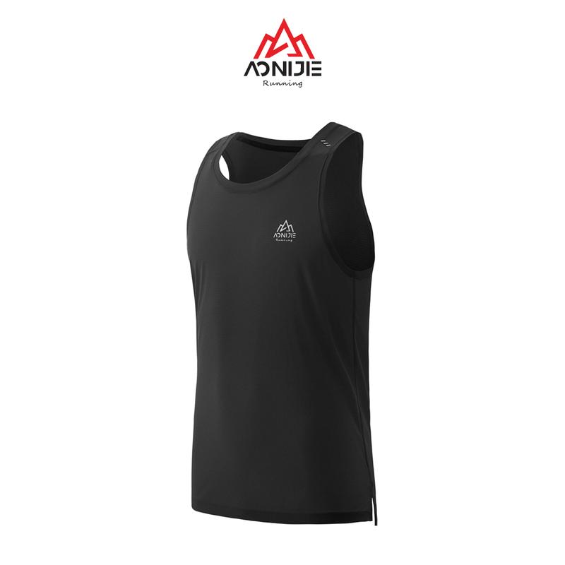 Aonijie FM5126 Running Sleeveless Tank Top - Baju lari Pria - BLACK 0