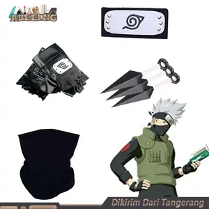 Set Kakashi 7pcs Anime Accessories Cosplay Naruto Kakashi Headband