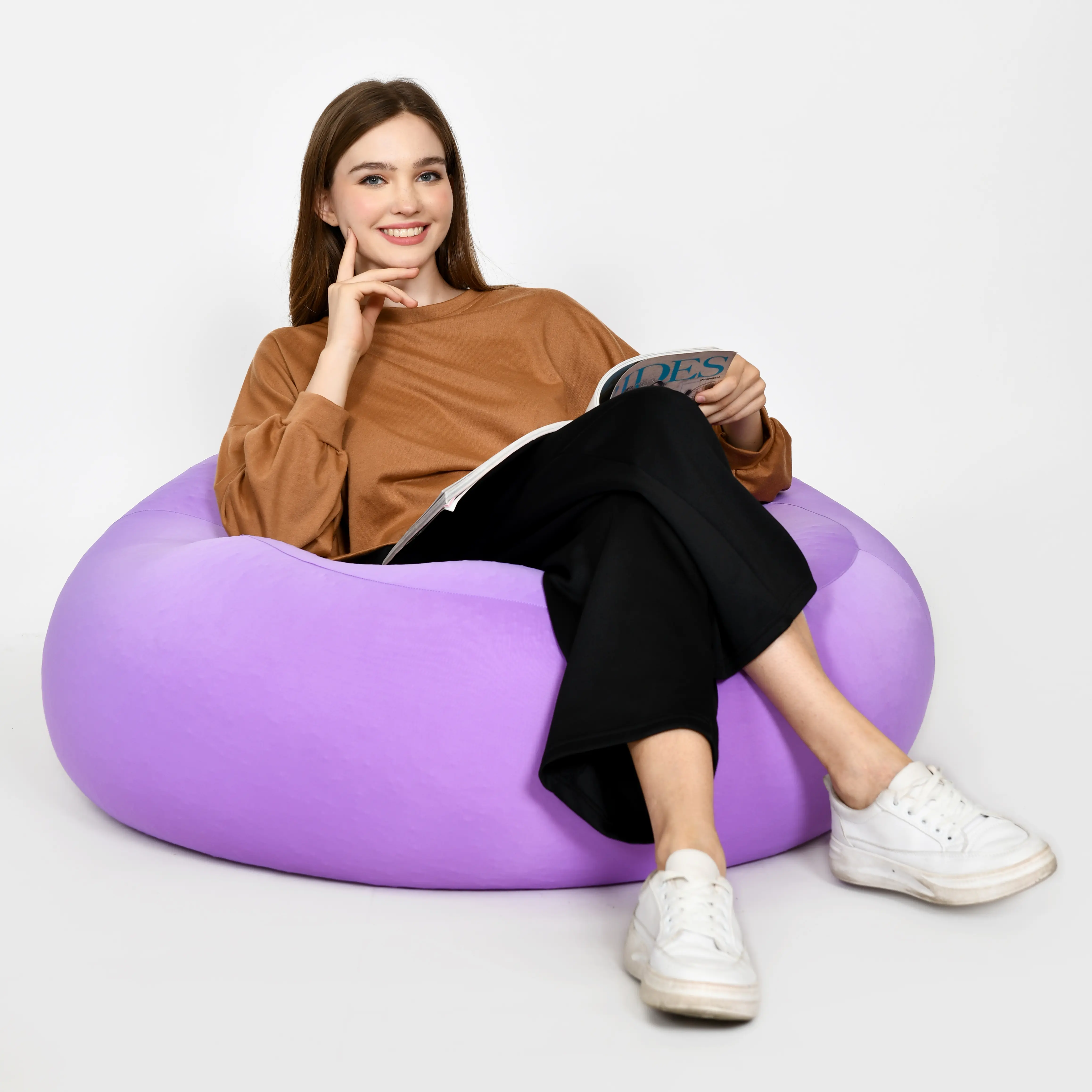 Beanbag Sofa - SQUISHY - PLUS ISI Size L Polos Komplit Siap Pakai