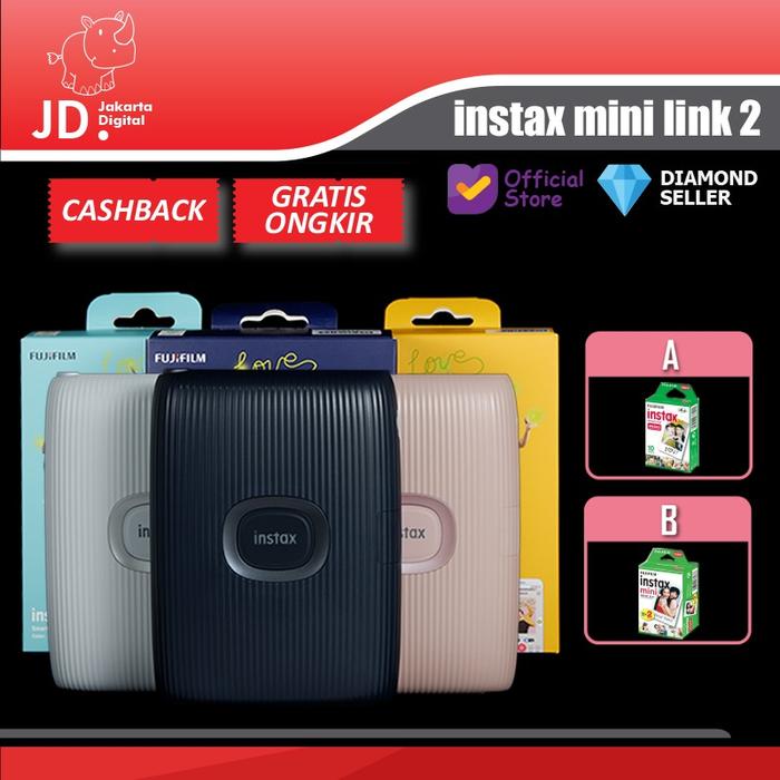 Gambar Fujifilm Instax Mini Link 2 Smartphone Printer Foto - PAKET B dari Jakarta Digital 8 Kota Administrasi Jakarta Pusat Tokopedia