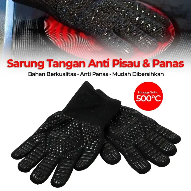 Sarung Tangan Anti Pisau & Panas Heat Resistant 0