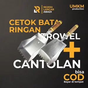 Cetok Bata Ringan Trowel Sendok Semen Hebel Plat Baja