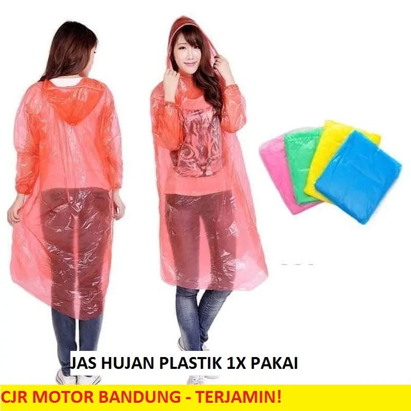 JAS HUJAN PONCO PLASTIK SEKALI PAKAI JAS HUJAN PONCHO EMERGENCY