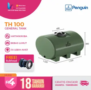 Toren Air Penguin Horizontal TH 100 Tandon Tangki Air Panjang 970 L