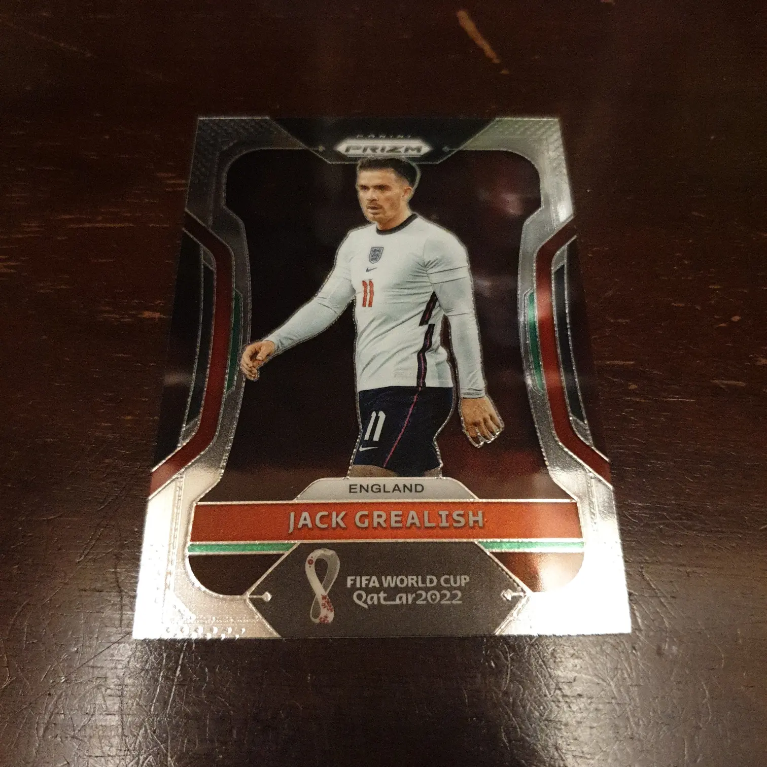 Kartu bola england jack grealish panini prizm world cup 2022