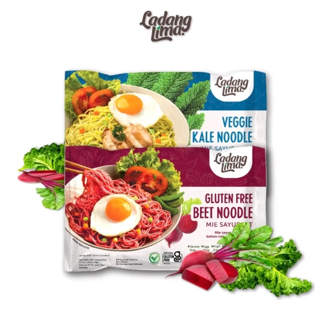 Veggie Noodle Gluten Free Ladang Lima 76g/ Beet dan Kale