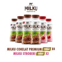Gambar Milku Susu UHT 200ml - Cokelat x 4 + Stroberi x 2 dari Wings Indonesia Kab. Bekasi 1 Tokopedia