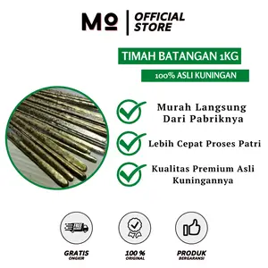 MO OFFICIAL STORE Timah Patri Batangan Super No 1 Varian 1KG Timah Batangan Murah 100% Asli Kuningan Premium Solder Las Sambungan Seng Talang Antik Gantungan Kait