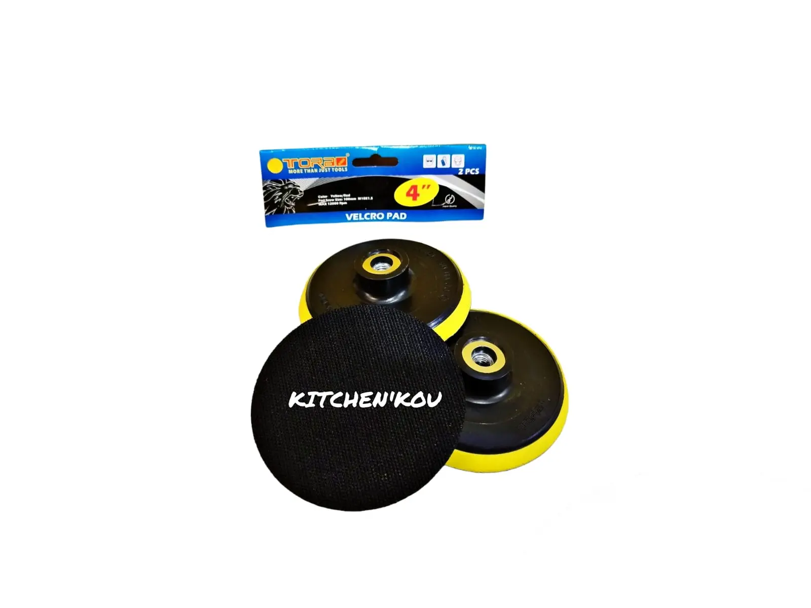 TATAKAN AMPLAS VELCRO GERINDA TANGAN 4 INCH / PAD PEREKAT AMPLAS 4"