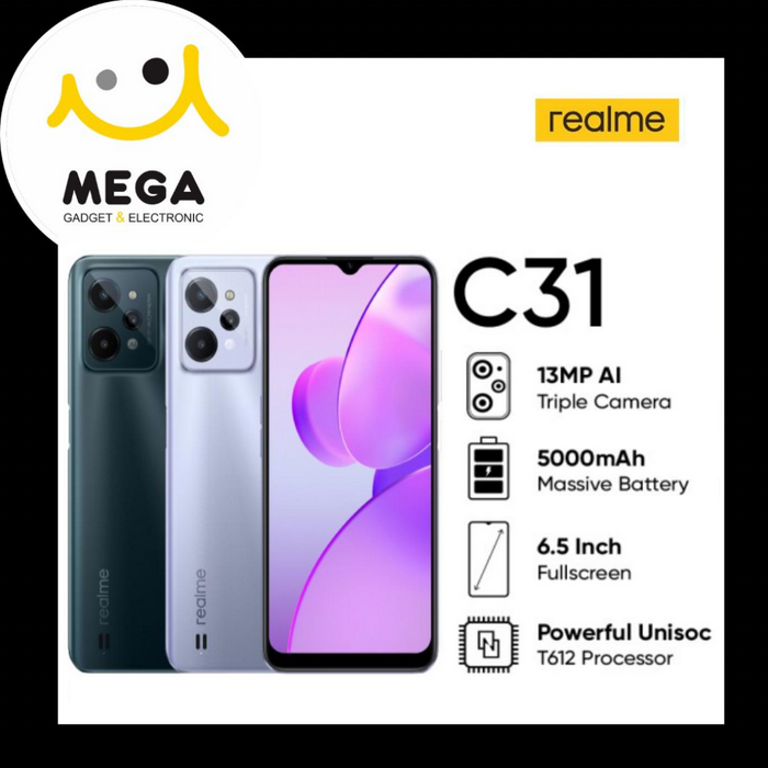 Gambar Realme C31 3GB + 32GB Garansi Resmi Realme Indonesia dari MEGA GADGET ELECTRONICS Kab. Tangerang Tokopedia