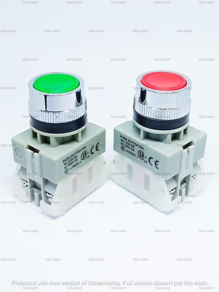 Jual Tombol On Off 22mm AUSPICIOUS - Push Button Auspicious APB Merah ...