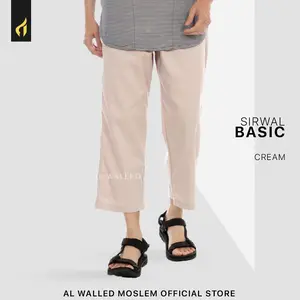 Al Waleed Moslem Celana sirwal basic warna Cream