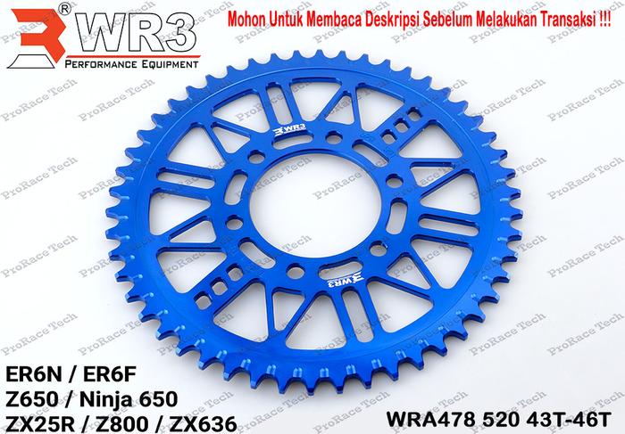 Gambar Gear Racing Belakang WR3 WRA478-520 ER6N / ZX6R / Z800 / Z900 dari ProRace Tech Kota Administrasi Jakarta Barat 5 Tokopedia