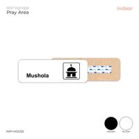 Gambar Sign Dinding Ruang Mushola Pola Kayu - INPI HOUSE - Coklat Gelap dari INPI HOUSE Official Kota Bandung 4 Tokopedia