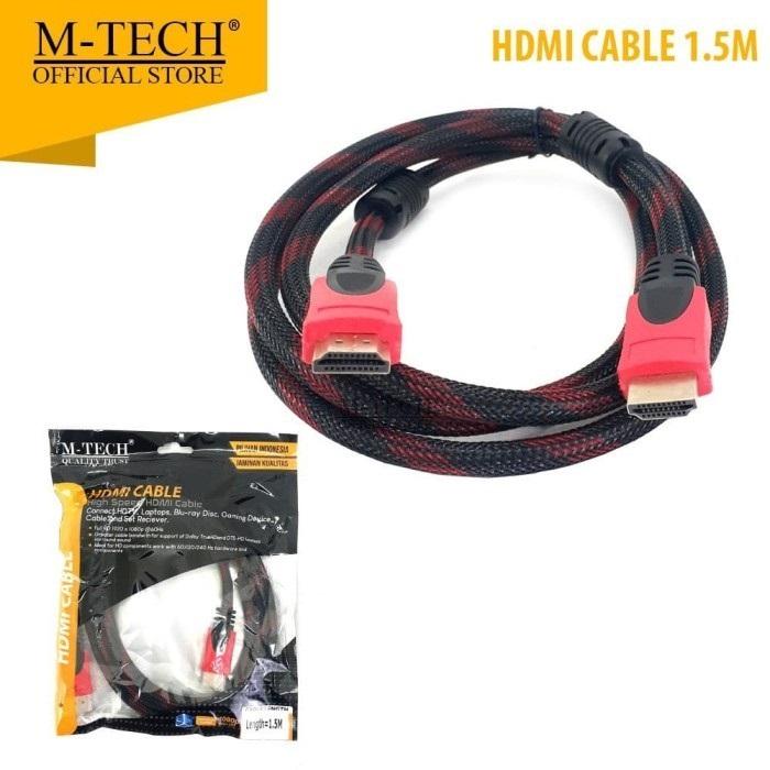 Gambar M-Tech Kabel HDMI to HDMI Jaring 1.5 3 5 10 15 20 meter original dari Mugen Computer Kota Makassar Tokopedia