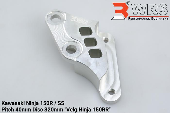 Gambar Breket Kaliper WR3 Depan For Brembo 4P1P Ninja 150 R / SS Disc 320mm - Hitam dari WR3 Kota Administrasi Jakarta Barat 3 Tokopedia