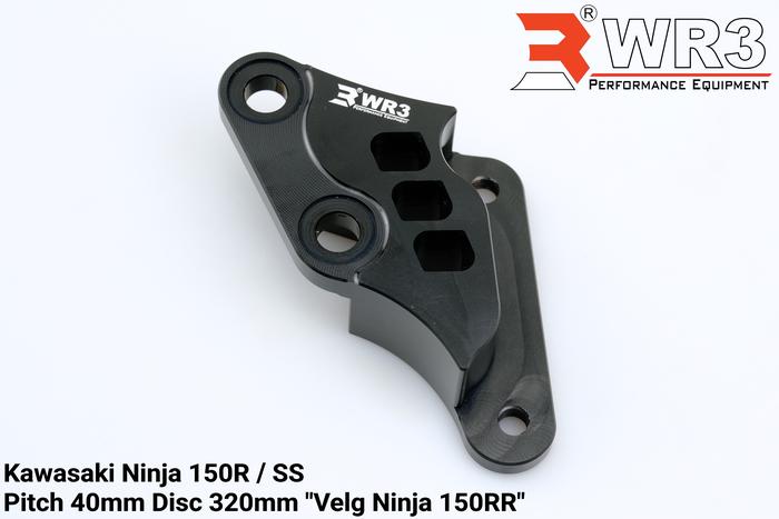 Gambar Breket Kaliper WR3 Depan For Brembo 4P1P Ninja 150 R / SS Disc 320mm - Hitam dari WR3 Kota Administrasi Jakarta Barat 2 Tokopedia