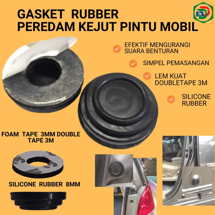 Karet Pintu Mobil 24 pcs atau 12 set peredam suara kejut pintumobil 4