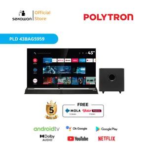 LED TV 43 Inch Polytron Full HD Android TV Soundbar PLD-43BAG5959 PLD4