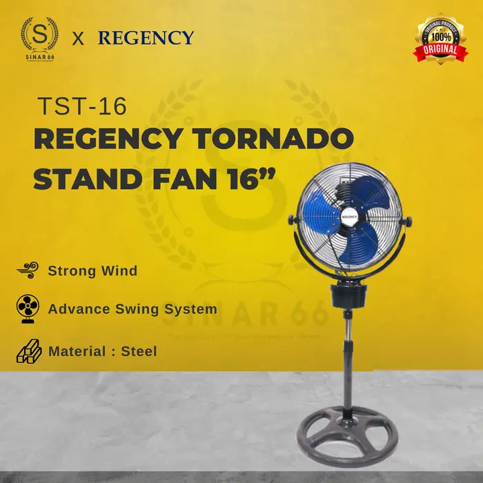 Gambar REGENCY TORNADO STAND FAN 16" FL-40 KIPAS ANGIN BERDIRI BESAR dari sinar66.id Kota Tangerang 3 Tokopedia