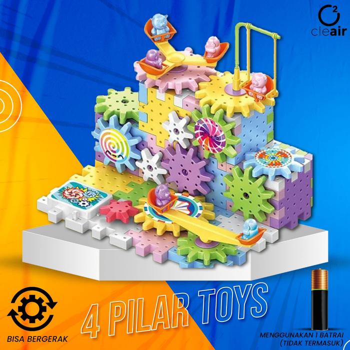 Gambar Building Blocks Gears Puzzle Bricks DIY Mainan Susun Blok Putar Elektr dari Merangkai0 Kota Administrasi Jakarta Selatan Tokopedia