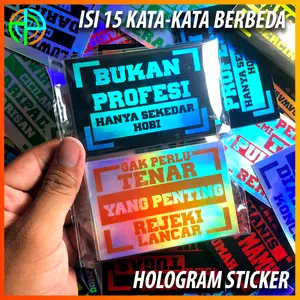 15 lembar Sticker Kata Bijak Hologram Bunglon Stiker Variasi Truk CCTV