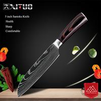 Gambar PISAU DAPUR CHEF KNIFE DAMASCUS PATTERN - 5 INCH SANTOKU KNIFE UTILITY dari Toso Mart Kota Administrasi Jakarta Pusat 3 Tokopedia