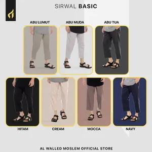 Al Waleed Moslem Celana sirwal basic warna Abu Tua
