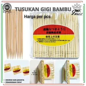 Tusukan Gigi Bambu Tusukan Buah Tusukan Makanan Pegangan Ukir JM