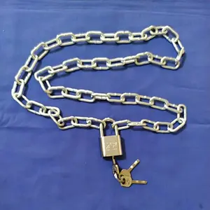 Paket Gembok Rantai 1m + gembok kunci rumah pagar sepeda motor. Rantai