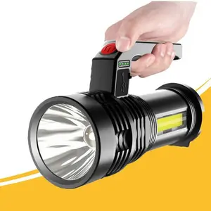 Senter LED Dengan Handle / Pegangan 1 Mata Super Terang Jarak Jauh Camping