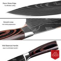 Gambar PISAU DAPUR CHEF KNIFE DAMASCUS PATTERN - 5 INCH SANTOKU KNIFE UTILITY dari Toso Mart Kota Administrasi Jakarta Pusat 4 Tokopedia