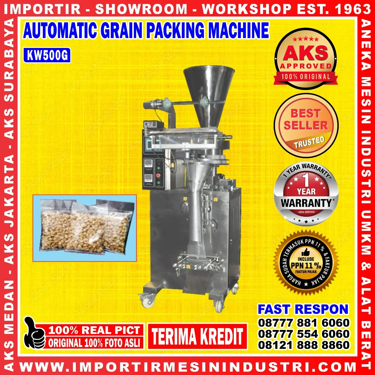 Alat Packing Granule Pengisi Gandum 500 Gram | AKS - KW500G
