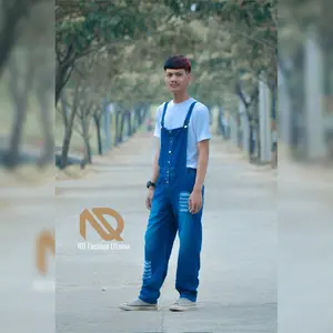 BAJU CELANA KODOK OVERALL OTTO JEANS JINS RIPPED SOBEK JUMBO BIG SIZE
