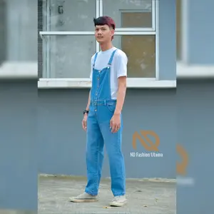 BAJU OVERALL JUMPER BAHAN JEANS JINS PRIA WANITA JUMBO BIG SIZE BESAR