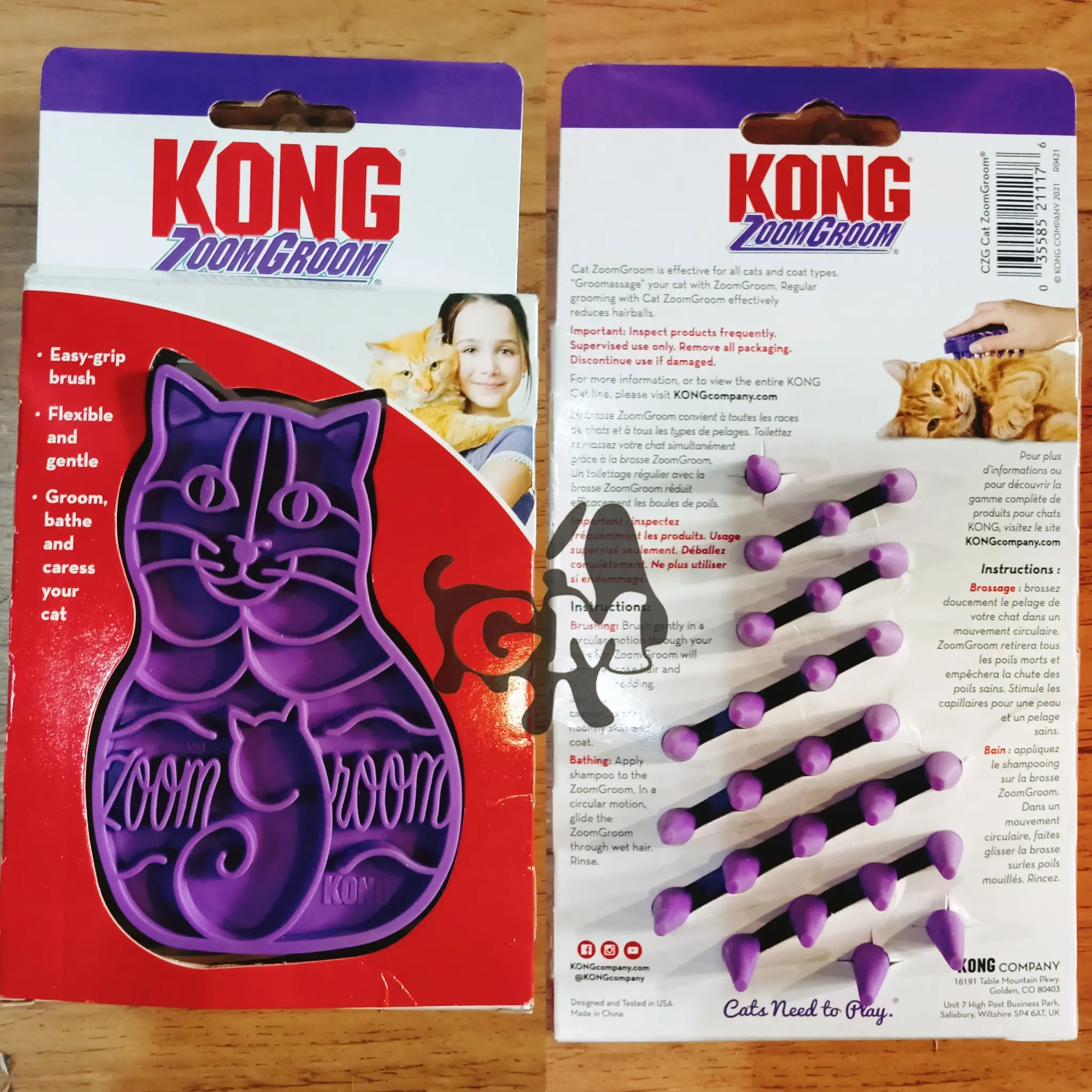 Sikat Mandi Kucing KONG CZG Cat ZoomGroom