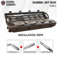 Gambar Dumbell set box 50kg BM-A060/DBBOX/50/BLACK /Panjang/Portable/Koper/Home Gym dari Ototpro Surabaya Kota Surabaya 3 Tokopedia