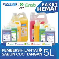 Gambar (BUNDLING) Sebersih Pembersih Lantai & Sabun Cuci Tangan 5L (GOJEK) - Sereh+Lemon dari tokoraii Kota Administrasi Jakarta Selatan 1 Tokopedia