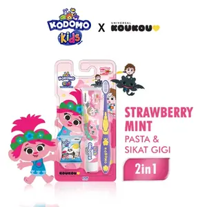 KODOMO Sikat Gigi Strawberry Mint Koukou 2 in 1