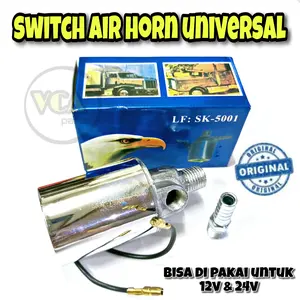 OTOMATIS KLAKSON ANGIN /SWITCH AIR HORN MOBIL UNIVERSAL 12V 24V