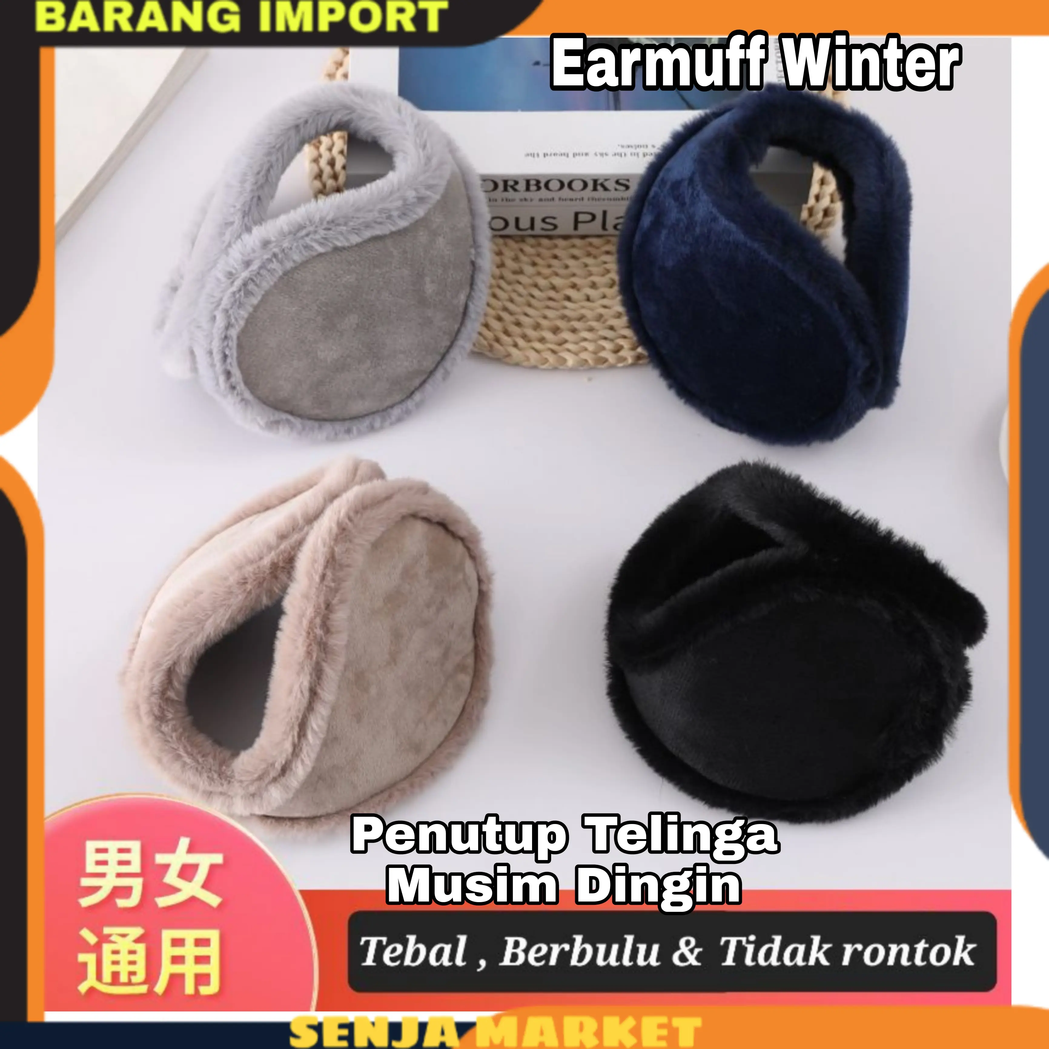 Earmuff Penutup Penghangat Pelindung Dingin Telinga Kuping Musim unisex