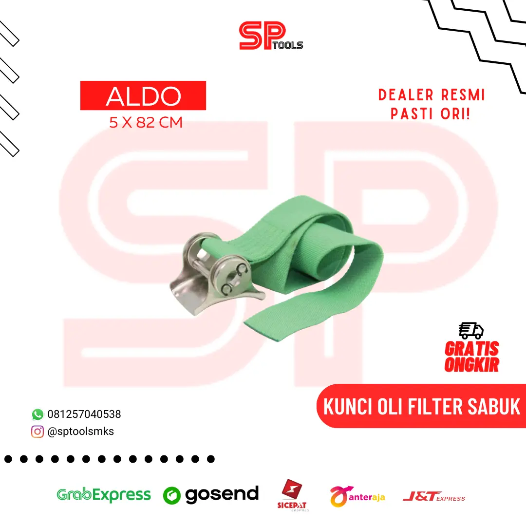 KUNCI OLI FILTER SABUK CANVAS 5 INCH 5" X 82CM ALDO