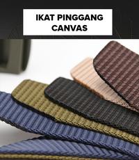 Gambar Sabuk Pinggang Canvas Pria - Ikat Pinggang Kanvas Nylon One Size 120cm x 3,5cm - Pilihan Warna Tersedia - Biru, Belt - Cream dari Gudang Fashion Id Kota Administrasi Jakarta Barat 2 Tokopedia