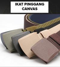 Gambar Sabuk Pinggang Canvas Pria - Ikat Pinggang Kanvas Nylon One Size 120cm x 3,5cm - Pilihan Warna Tersedia - Biru, Belt - Cream dari Gudang Fashion Id Kota Administrasi Jakarta Barat 3 Tokopedia