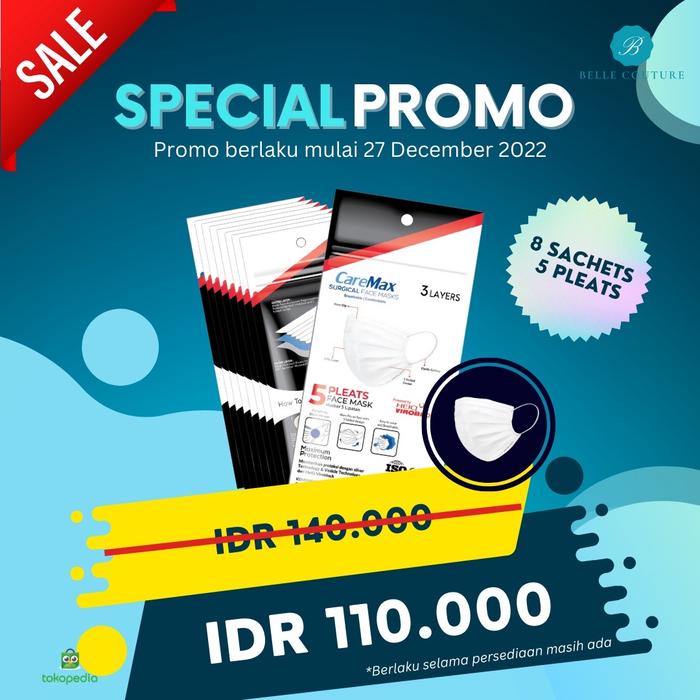 Gambar Masker Medis Caremax 5 PLEATS Heiq Viroblock ORIGINAL dari Belle Couture Kota Administrasi Jakarta Selatan Tokopedia