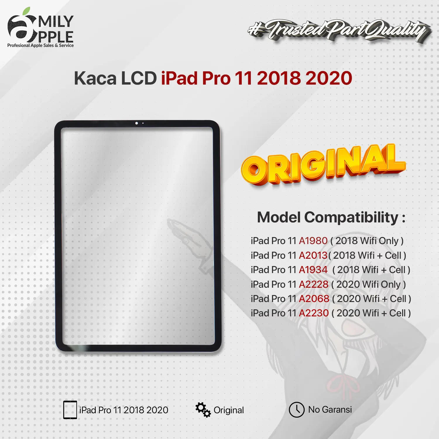 Glass / Kaca LCD iPad Pro 11| Kaca LCD Only
