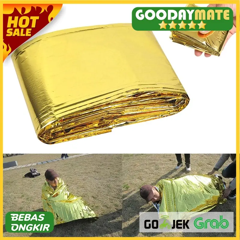 Selimut Darurat / Emergency Thermal Blanket Aluminium Foil