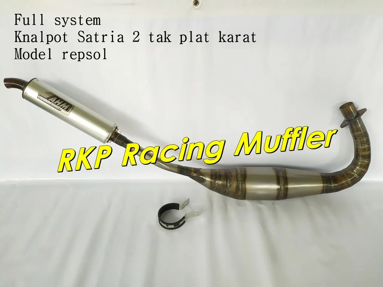 Knalpot Satria 2 tak lumba / hiu kolong AHM repsol plat karat
