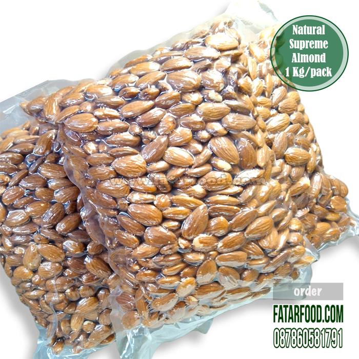 Gambar Almond Whole with skin 1 kg by fatarfood dari fatarfood online shop Kota Denpasar Tokopedia