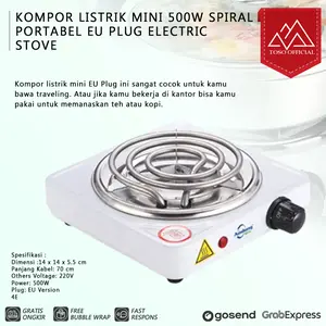 Kompor Listrik Mini 500W Spiral Portabel EU Plug Electric Stove